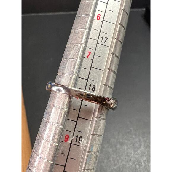 NEW Shungite and zircon ring in vermeil and rhodium over sterling silver size 8 - Picture 14 of 16